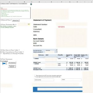 shot of Pivot Table report example